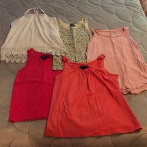 Lot of 5 tank tops
